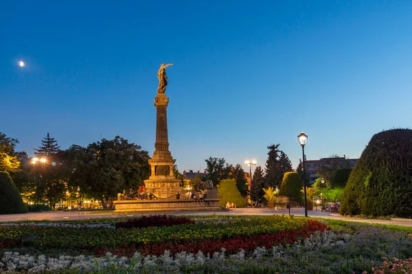 Ruse Bulgaria Agosto 2021 Vista Del Atardecer Del Monumento Libertad — Foto de Stock