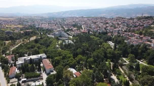 Verbazingwekkend Uitzicht Stad Sandanski Bulgarije — Stockvideo