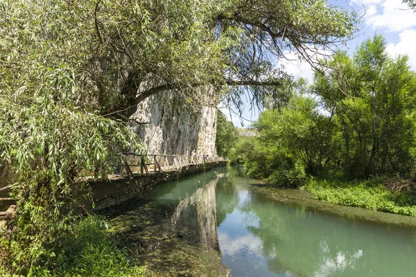 Fantastiskt Landskap Iskar Panega Geopark Längs Floden Gold Panega Bulgarien — Stockfoto