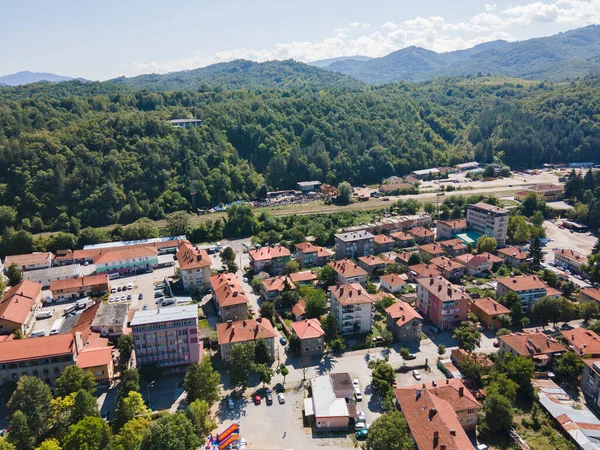 Increíble Vista Aérea Del Centro Ciudad Troyan Región Lovech Bulgaria — Foto de Stock