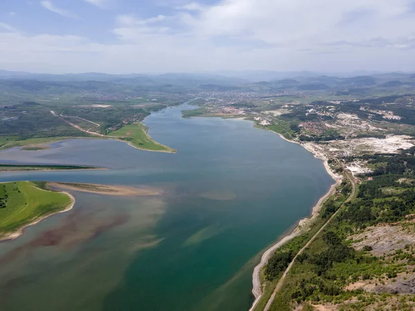 Úžasný Letecký Pohled Studen Kladenets Reservoir Kardžálsko Bulharsko — Stock fotografie