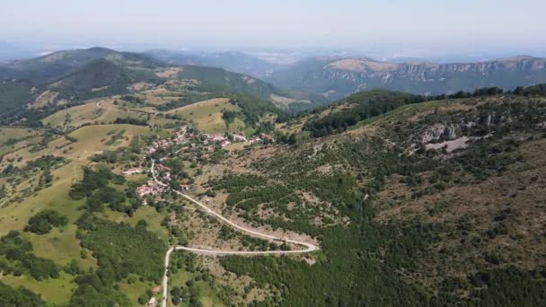 Widok Lotu Ptaka Bałkany Teteven Obwód Lovech Bułgaria — Wideo stockowe