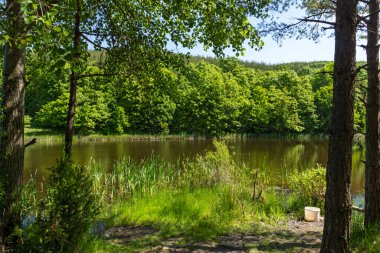 Bulgaristan 'ın Sofya Bölgesi, Lozenska Dağı' ndaki Sua Gabra Gölleri 'nin muhteşem manzarası