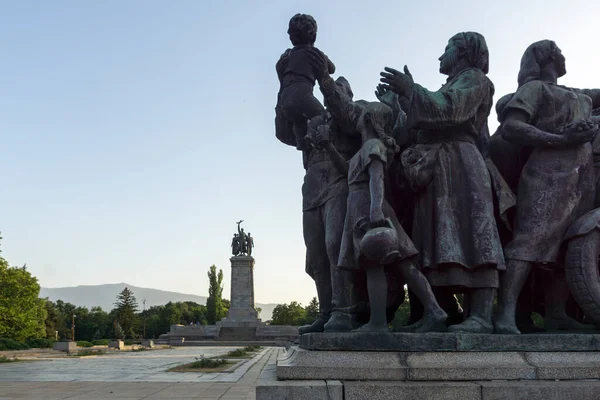 Sofia Bulgária Julho 2021 Vista Pôr Sol Monumento Exército Soviético — Fotografia de Stock