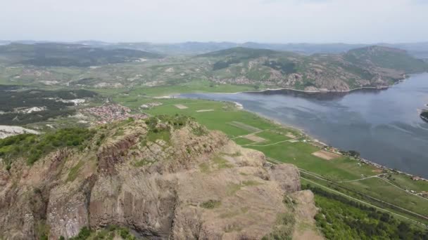 Flygfoto Över Studen Kladenets Reservoar Kardzhali Regionen Bulgarien — Stockvideo