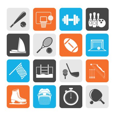 Silhouette Sport Objekte Symbole