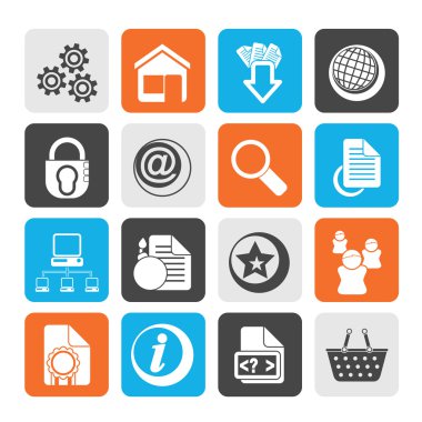 siluet simgeler Web sitesi ve internet
