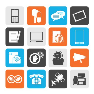 siluet simgeler iletişim ve haberleşme