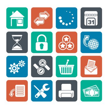 siluet web sitesi ve internet simgeler