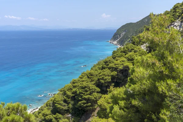 Spiaggia di Kokkinos Vrachos, Lefkada, Isole Ionie — Foto Stock