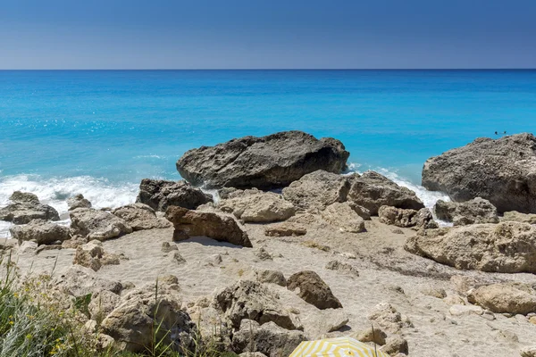 Megali Petra Beach, Lefkada, Ионические острова — стоковое фото