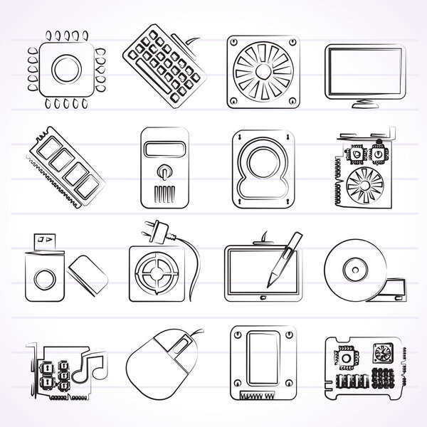 Иконки частей компьютера
