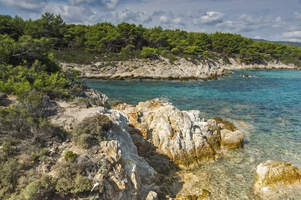 Orange Beach Kavourotripes, Chalkidiki, Sithonia, Macedonia Central — Foto de Stock