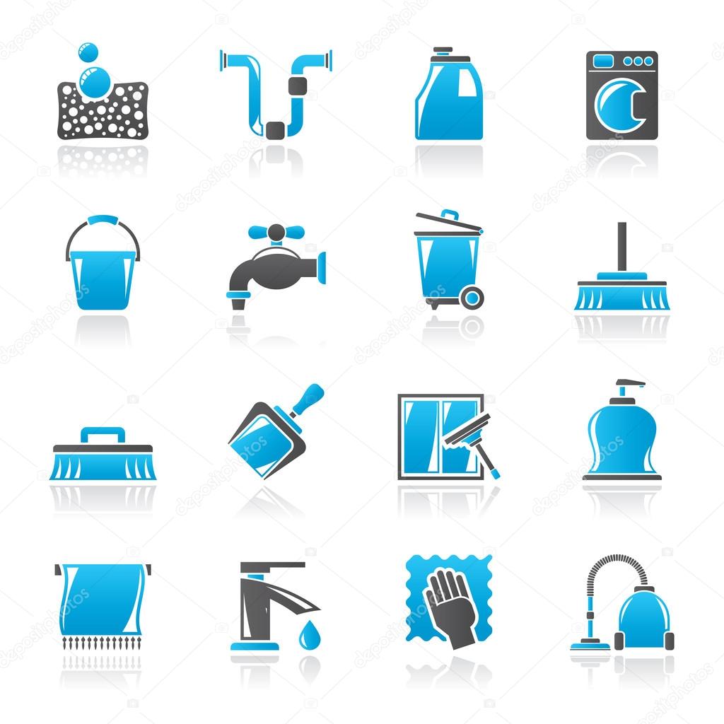 Cleaning and hygiene icons