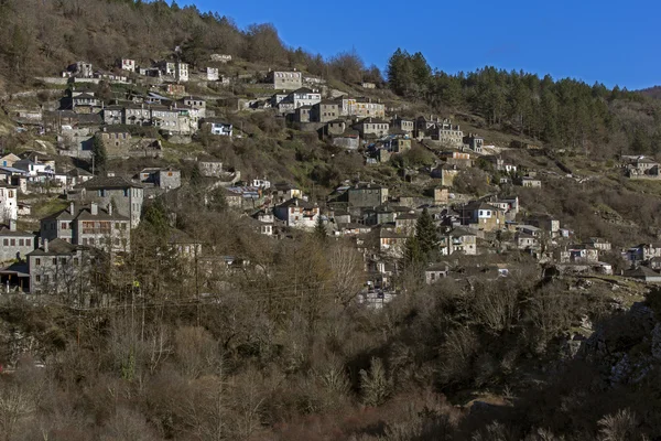 Kipoi vesnice, pohoří Pindus Zagori, Epirus — Stock fotografie