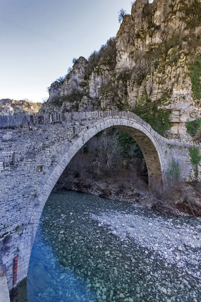 Pont de Kokoris ou Noutsos, Montagnes Pindus, Zagori, Épire — Photo