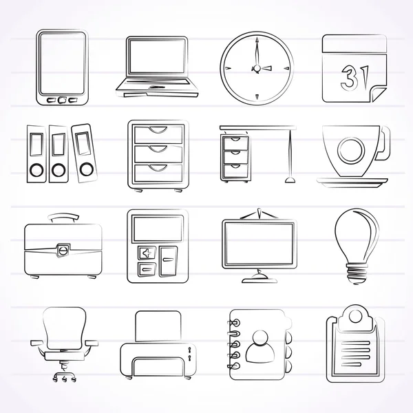 Business and office Icons — Stock Vector