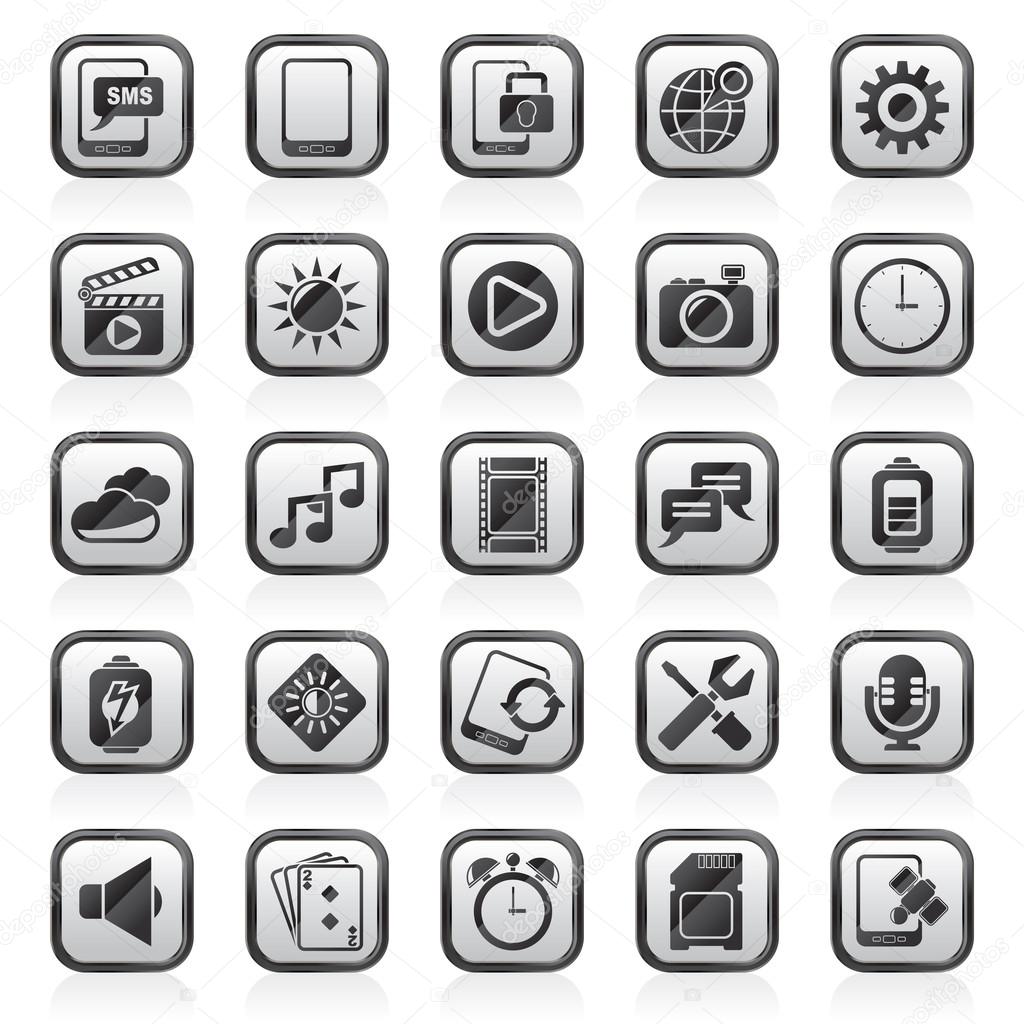 Mobile Phone Interface icons