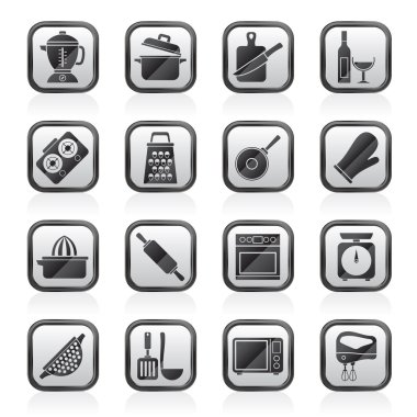 Pişirme araçları simgeler