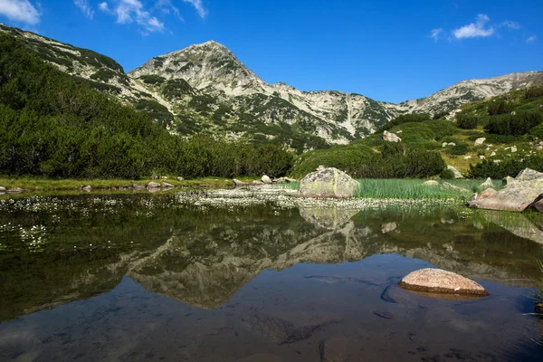 Picco di Hvoynati e fiume di montagna, montagna di Pirin — Foto Stock