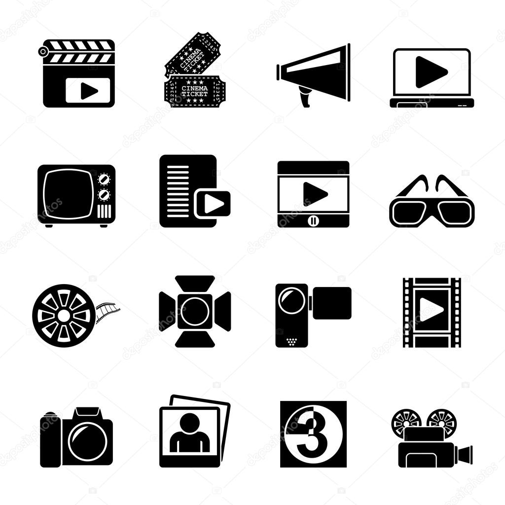 Silhouette Movie and cinema icons