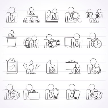 insan kaynakları ve iş ikonları/simgeleri