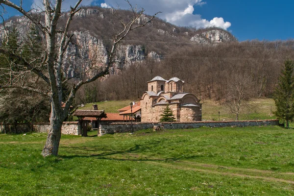 Panorama du monastère médiéval de Poganovo de Saint-Jean le Théologien — Photo