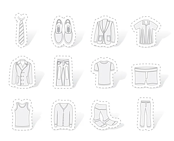 Man fashion and clothes icons — Stock Vector