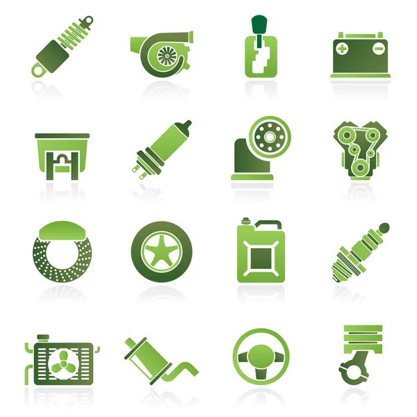 Car part and services icons — Stock Vector