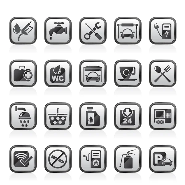 Petrol station icons — Stock Vector