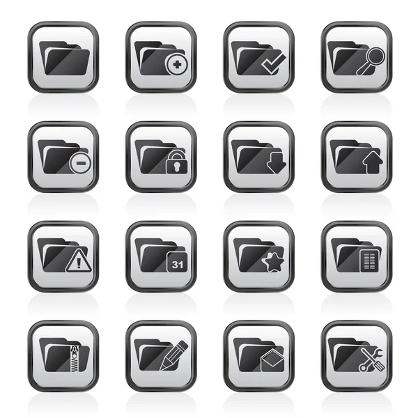 Different kind of folder icons — Stock Vector