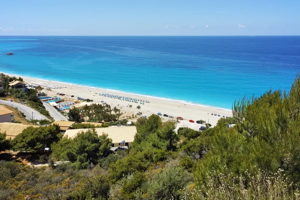 Panoramic view of Katisma Beach, Lefkada, Ionian Islands — Stok Foto