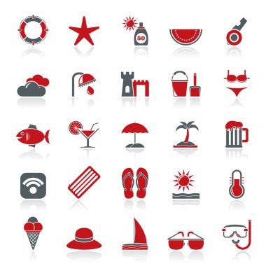 Beach, resort ve eğlence simgeleri