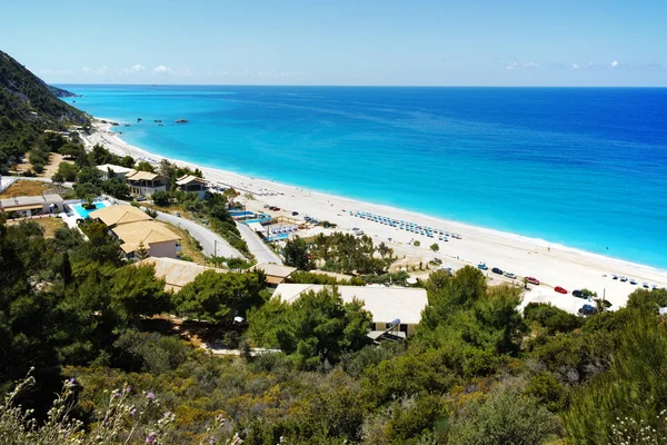 Panoramic view of Katisma Beach, Lefkada, — Stock Photo, Image