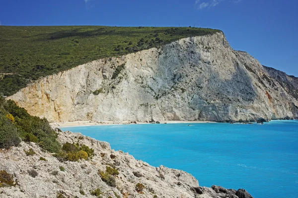 Água Azul da Praia do Porto Katsiki, Lefkada — Fotografia de Stock