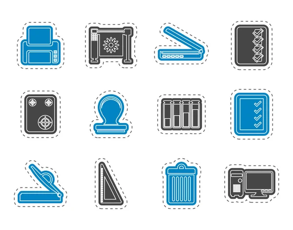 Iconos de la industria de impresión — Vector de stock