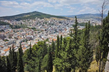 Lamia şehrin panoramik görünüm