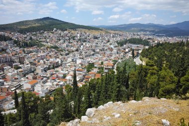 Lamia şehrin panoramik görünüm