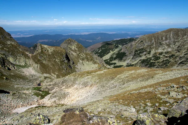 Panorama z vrcholu Malyovitsa, Rilského pohoří — Stock fotografie