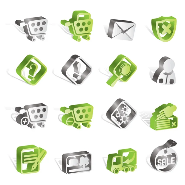 Online Shop Icons — Stock Vector