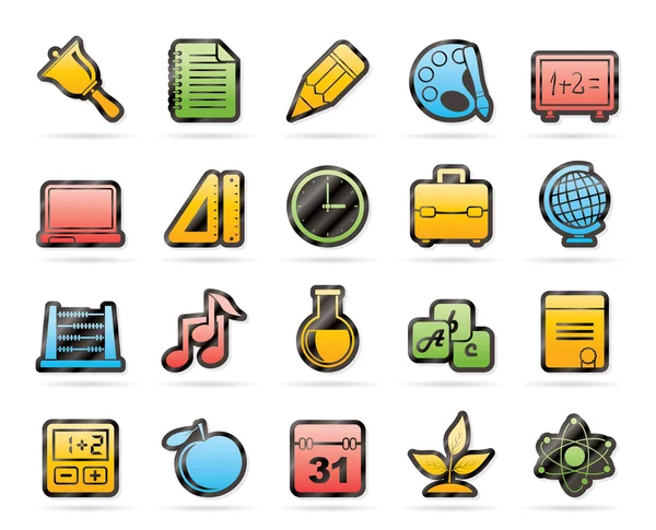 Education, science and studies icons — Stock Vector