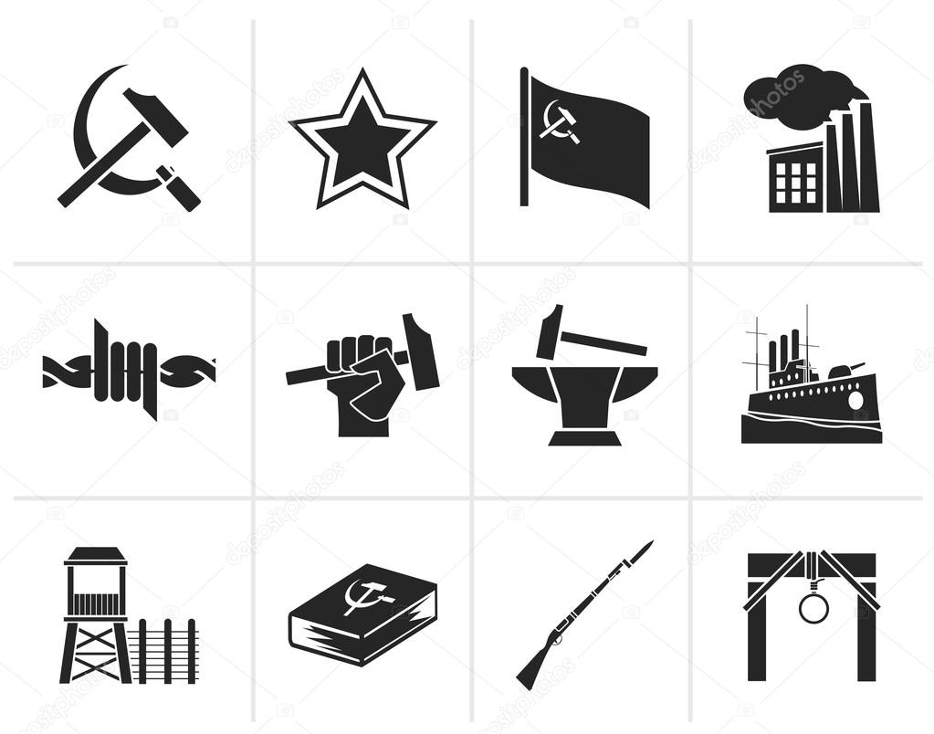 Black Communism, socialism and revolution icons