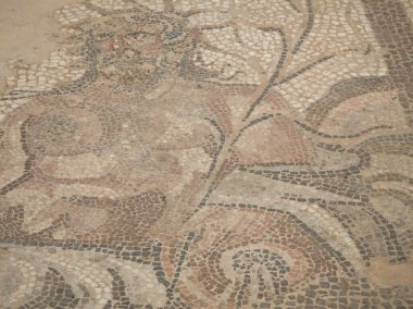 Sırbistan 'ın Nis kentindeki Mediana Arkeoloji Bölgesinde İmparator Konstantin' in Villa Harabeleri Panoraması