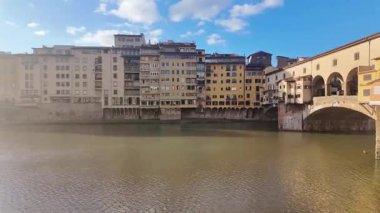FLORENCE, İTALYA - 05 Aralık 2024: Floransa, Toskana Bölgesi, İtalya 'nın Eski Kenti Panorama