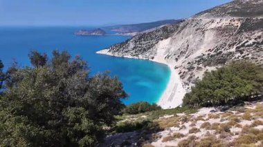 Myrtos Sahili, Cephalonia, İyon Adaları, Yunanistan