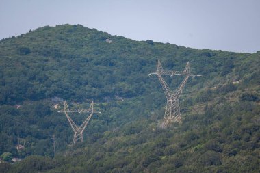 Lefkada, İyon Adaları, Yunanistan 'ın kıyı şeridinin inanılmaz panoramik manzarası