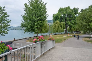 VEVEY, SWitzERLAND - 19 Haziran 2023: Vevey, Vaud Kantonu, İsviçre