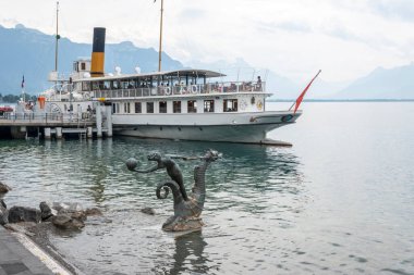 VEVEY, SWitzERLAND - 19 Haziran 2023: Vevey, Vaud Kantonu, İsviçre