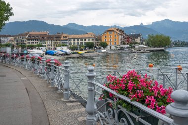 VEVEY, SWitzERLAND - 19 Haziran 2023: Vevey, Vaud Kantonu, İsviçre