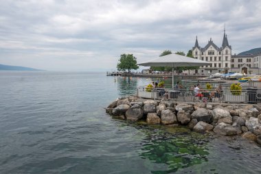 VEVEY, SWitzERLAND - 19 Haziran 2023: Vevey, Vaud Kantonu, İsviçre